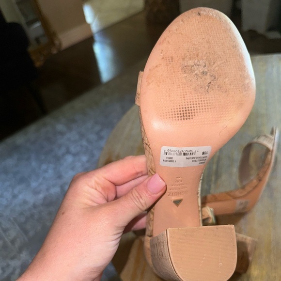 schutz enida cork sandals size 10 - Picture 7 of 8